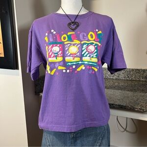 Vintage 80s I love golf Puff Print Colorful Medium Graphic T-shirt